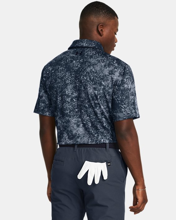 เสื้อโปโล UA Playoff 3.0 Printed สำหรับผู้ชาย in Gray image number 1